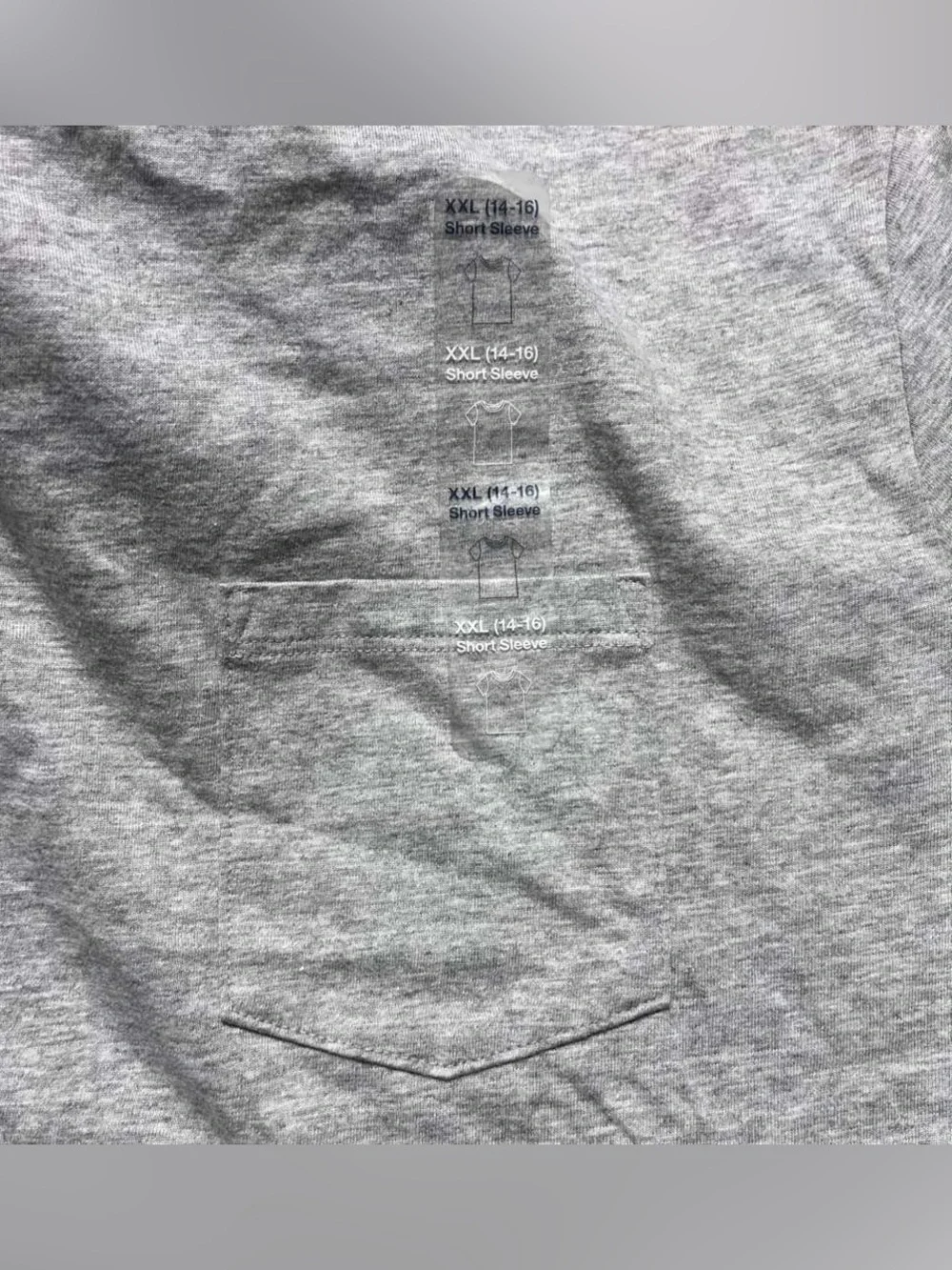 Gap Kids Boy’s Short Sleeve Pocket Tee Size XXL (14-16) Light Heather Gray